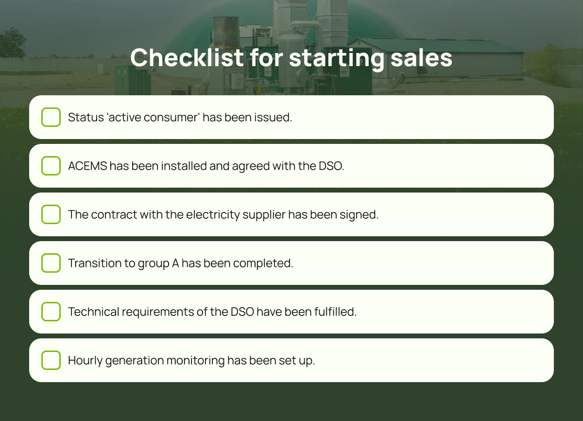 Checklist for launching sales 